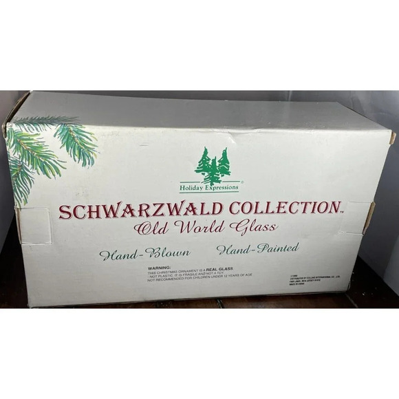 Schwarzwald Collection Hand Blown Painted Christmas 3 Large Santa‎ Ornaments - Picture 4 of 4